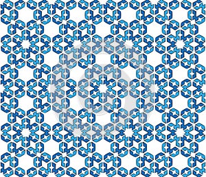 Hexagonal snowflake pattern