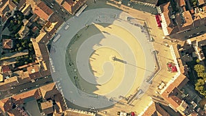 Hexagonal square in the center of Palmanova Italy