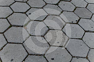 Hexagonal Stone ground using by pattern