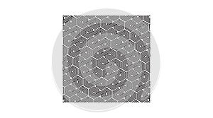 Hexagonal Style Pattern Design. Vector Illustration.