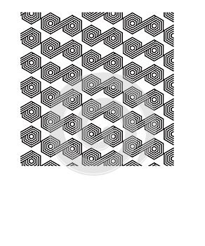 Hexagonal Style Pattern Design. Vector Illustration.