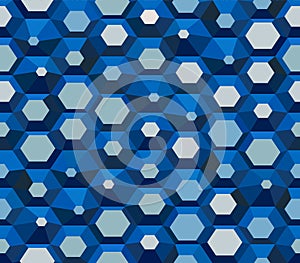 Hexagonal Wallpaper - Vintage blue vector pattern