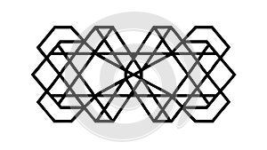 Hexagonal Web Repeating Geometric Pattern Vector, vector design Generative AI