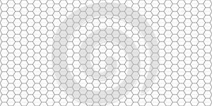 Hexagons abstract grid background. Grey hex pattern with subtle polygons. Linear geometric texture. Hexagonal vector