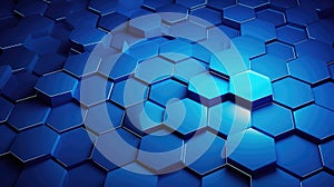 hexagons blue shapes background