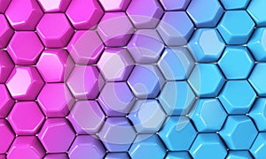 hexagons. Modern background. Modern wallpaper. 3d illustration
