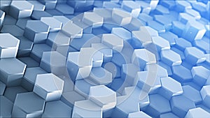 Hexagons mosaic 3D render