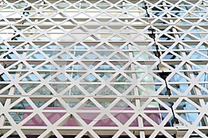 Hexagons steel facade pattern