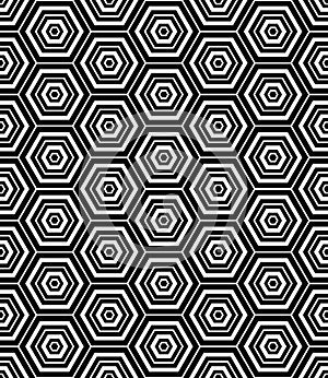 Hexagons texture. Seamless geometric pattern.
