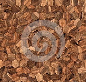 Hexagons wood wall seamless texture