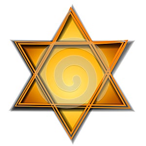 Hexagram Sign Symbol Gold photo
