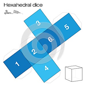 Hexahedral Dice Platonic Solid Template