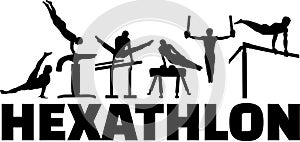 Hexathlon gymnastics set