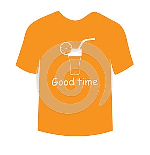 Hey goodtime coctail t shirt design EPS 10 vector photo