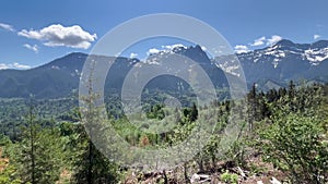 Heybrook ridge outlook in Washington state with Cascade mountains