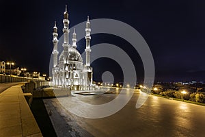 Heydar Mosque in Baku at night