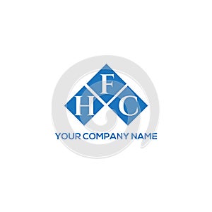 HFC letter logo design on WHITE background. HFC creative initials letter logo concept. HFC letter design