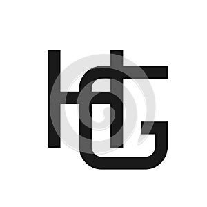 HG Letter bold style logo template.