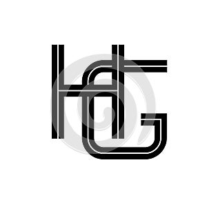 HG Letter bold style logo template.