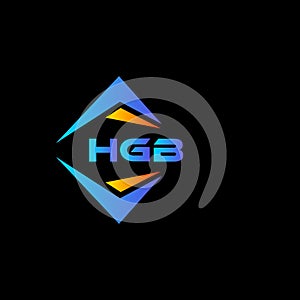 HGB abstract technology logo design on Black background. HGB creative initials letter logo concept photo