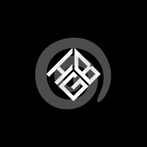 HGB letter logo design on black background. HGB creative initials letter logo concept. HGB letter design