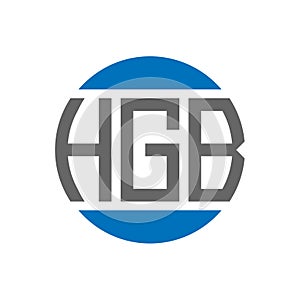 HGB letter logo design on white background. HGB creative initials circle logo concept. HGB letter design photo