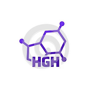 HGH icon, human growth hormone vector