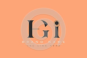 HGI abstract letter logo design