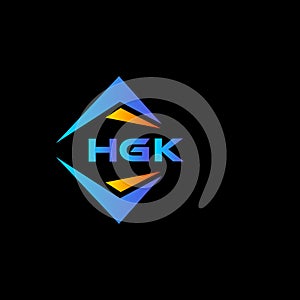 HGK abstract technology logo design on Black background. HGK creative initials letter logo concept