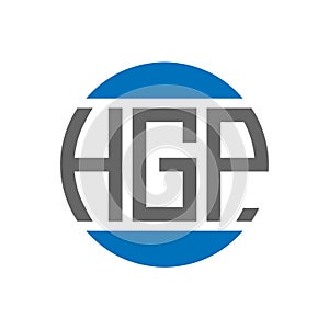 HGP letter logo design on white background. HGP creative initials circle logo concept. HGP letter design