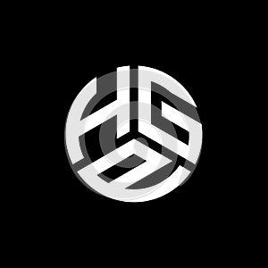 HGP letter logo design on white background. HGP creative initials letter logo concept. HGP letter design