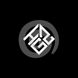 HGZ letter logo design on black background. HGZ creative initials letter logo concept. HGZ letter design