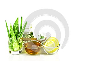Hhomeopathy remedy recipe on white background.