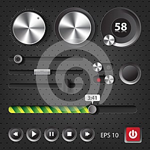 Hi-End User Interface Elements for audio player