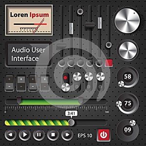 Hi-End User Interface Elements for audio player