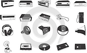 Hi-fi equipment illustrations