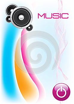 HI-FI Stereo Speaker Background -EPS Vector-