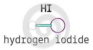 HI hydrogen iodide molecule