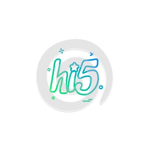 Hi5 icon design vector