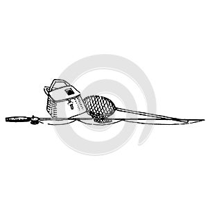 Vintage Clipart 87 Fishing Gear photo