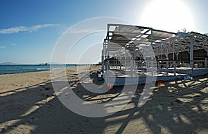 Hi-res panorama , beach of Burgas ,Bulgaria photo