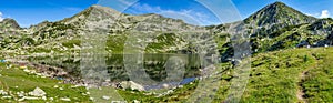 Hi-res panorama of Bucura lake in Retezat