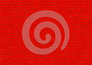 Hi-res saturated red small brick wall pattern