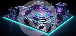 Hi-Tech Computer Interior with Energy Core