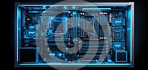 Hi-Tech Computer Interior with Energy Core