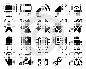 Hi-Tech dotted icons set