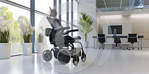 Hi Tech Electric wheelchair in a modern office