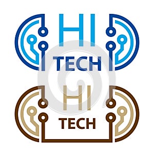 Hi tech electronic circuit symbol