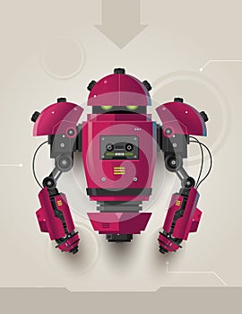 Hi Tech Futuristic Robot 02