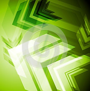 Hi-tech green arrows abstact background